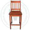 Maple Mini Mission No Swivel 24'' Barstool Has Wood Seat