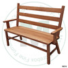 Maple Rustic Ladder Back Bench Has Wood Seat