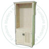 Oak Mission 2 Bottom Door Wide Bookcase