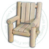 Kids Cedar Log Plain Back Chair