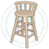 Oak Youth 22'' Bar Stool