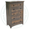 Pine Renoa 5 Drawer Chest Of Drawers. Hi boy Dimensions 19'' Deep x 36'' Wide x 54'' High. ( Texture : Mill sawn. Hardware : H17 Ring Pulls. )
