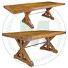 Maple Klondike Trestle Solid Top Table 42'' Deep x 60'' Wide x 30'' High With 2 - 16'' Leaves