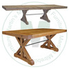Maple Klondike Trestle Solid Top Table 48'' Deep x 60'' Wide x 30'' High With 2 - 12'' Leaves