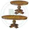 Oak Century Single Pedestal Round Solid Top Table 60'' Deep x 60'' Wide x 30'' High With 2 - 12'' Centre Leaves