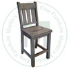 Oak Yukon Block 24'' Bar Chair 20''D x 18''W x 24''H