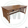 Pine Mission Craftsman Desk 60''W x 30''H x 36''D With 2 Drawers and Keyboard Tray.