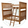 Pine Queen Over Queen Cottage Slat Bunk Bed