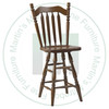 Oak Colonial Hi Back Bent Arrow Swivel 30'' Bar Stool Has Wood Seat