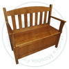 Wormy Maple Mission Slat Bench 42''W x 38''H x 17''D