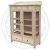 Wormy Maple Mission Curio Cabinet 48''W x 62''H x 18''D