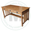 Wormy Maple Mission Craftsman Desk 60''W x 30''H x 36''D With 2 Drawers and Keyboard Tray.