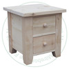 Pine Dakota End Table 22''D x 22''W x 23.5''H With 2 Drawers