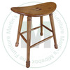 Wormy Maple 24'' Saddle Stool With Turned Legs