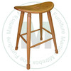 Wormy Maple 24'' Saddle Stool With Turned Legs