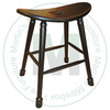 Wormy Maple 26'' Saddle Stool With Turned Legs