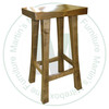 Wormy Maple 24'' Mission Saddle Stool