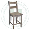 Pine Dakota 24'' Ladder Back Bar Chair 16''D x 18''W x 43''H