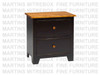 Maple Rustic Nightstand 2 Drawers 18''D x 20''W x 28''H