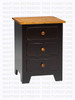 Maple Rustic Nightstand 3 Drawers 18''D x 20''W x 28''H