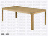 Oak Naasko Solid Top Harvest Table 36''D x 96''W x 30''H