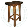 Wormy Maple Rectangle 24'' Barstool Has Wood Seat