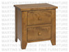 Maple Rough Cut Nightstand 2 Drawers 18''D x 26''W x 28''H