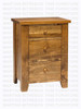 Maple Rough Cut Nightstand 3 Drawers 18''D x 20''W x 28''H