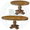 Pine Century Single Pedestal Round Solid Top Table 48'' Deep x 48'' Wide x 30'' High With 2 - 12'' Centre Leaves
