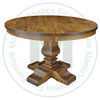 Pine Century Single Pedestal Round Solid Top Table 60'' Deep x 60'' Wide x 30'' High