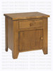 Pine Rough Cut Nightstand 1 Drawer 1 Door 18''D x 26''W x 28''H