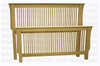 Wormy Maple Single Mission Round Top Panel Bed 52'' Headboard 32'' Footboard  ( 2 Panels )