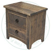 Wormy Maple Renoa Nightstand 17'' Deep x 24'' Wide x 24.5'' High With 2 Drawers
