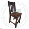 Wormy Maple Yukon 24'' Slatback Bar Chair 12''D x 18''W x 24''H