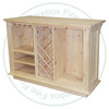 Wormy Maple Simplicity Bar 28''D x 60''W x 42''H With Wine Lattice Glass Rack Fridge Compartment And Foot Rail