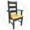 Wormy Maple Yukon Ladder Back Arm Chair 17'' Deep x 40'' High x 18'' Wide