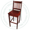 Wormy Maple 24'' Mission Bar Chair ( No Swivel ) 16.5''D x 24''H x 17''W