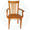 Oak Athena Arm Chair Has Wood Seat