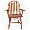Oak Cambridge Arm Chair Has Wood Seat