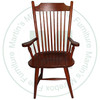 Oak Farmhouse Arm Chair Has Wood Seat