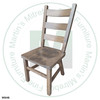 Oak Rustic Ladderback Side Chair Has Wood Seat
