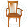 Wormy Maple Athena Arm Chair Has Wood Seat