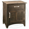 Wormy Maple Bancroft Power Management Night Stand 19''D x 25''W x 29.5''H With 1 Drawer