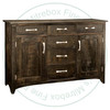 Wormy Maple Bancroft Sideboard 19''D x 59''W x 39.5''H With 2 Wood Doors And 6 Drawers