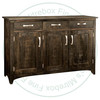 Wormy Maple Bancroft Sideboard 19''D x 59''W x 39.5''H With 3 Wood Doors And 3 Drawers