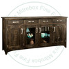 Wormy Maple Bancroft Sideboard 19''D x 77''W x 39.5''H With 2 Wood Doors 2 Glass Doors And 4 Drawers