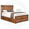 Wormy Maple Union Station 4 Drawer Double Storage Platform Bed. 57'' Headboard 22'' Footboard