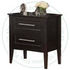 Wormy Maple Stockholm Power Management Nightstand 19''D x 25''W x 29.5''H With 2 Drawers