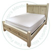 Wormy Maple Frontier Single Panel Bed Headboard 56'' Footboard 22''