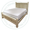 Wormy Maple Frontier Queen Panel Bed Headboard 56'' Footboard 22''